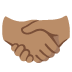 🤝🏽 handshake: medium skin tone display on Google